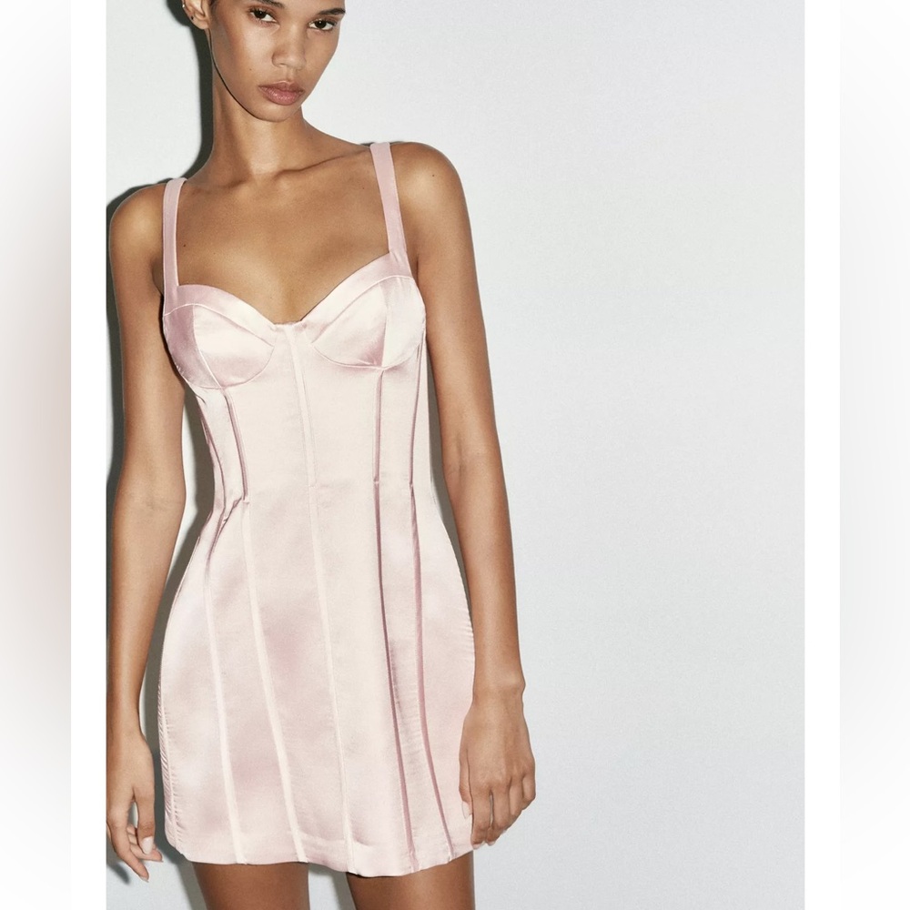 Zara SATIN SHORT dress